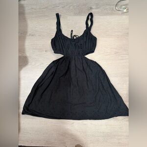American Eagle Black Cut Out Mini Dress | AE Stretchy Summer Party Dress